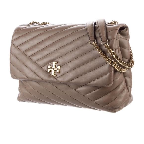 Tory Burch Leather Shoulder Quilted Bag Chain Neutral adjustable strap - Picture 3 of 7